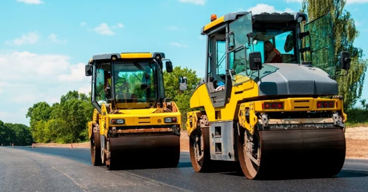 Photo of pavement rollers